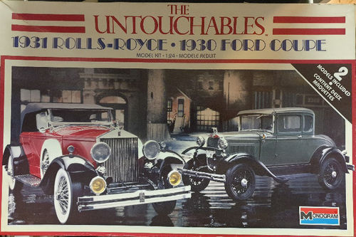 The Untouchables 1931 Rolls-Royce,1930 Ford Coupe Doppelset alter Bausatz von 1987