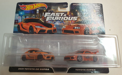 Fast & Furious Doppelset 2021 Toyta GR Supra & Toyota Supra 1/64