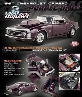 1967 Chevy Camaro Purple Haze Drag Outlaws Limitiert 1of612 Special Price !!!
