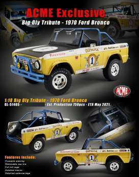 1970 Ford Bronco Big Oly Tribute gold/weiß Limitiert 1of702