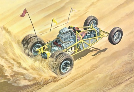 ''SandKat'' Dune Dragster inc.Full Color Display Stand