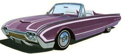 1962 Ford Thunderbird Convertible 2in1 Kit Stock,Custom,Incl.Stoffverdeck