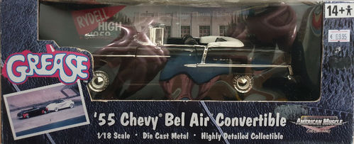 1955 Chevy Bel Air Convertible ''GREASE'' Original Modell von 2001 verpackung leicht verschlissen.