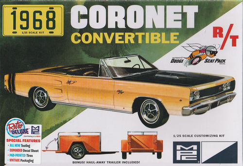 1968 Dodge Coronet R/T Convertible mit Haul-Away Trailer