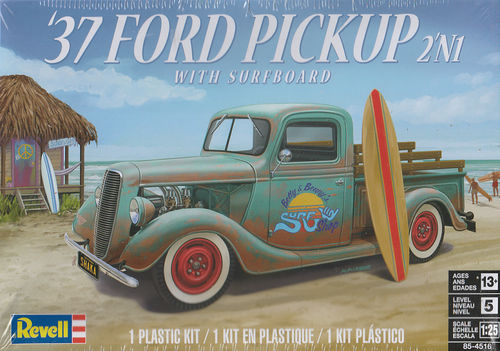 1937 Ford Pickup 2in1 Stock,Rat Rod mit Surf Board