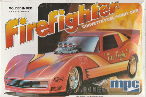 Fire Fighter Corvette Funny Car alter Bausatz von 1980