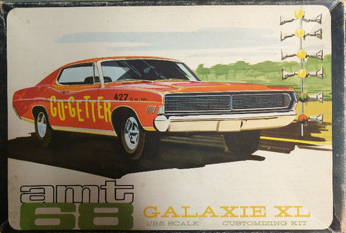 1968 Ford Galaxie XL sehr alter Bausatz Decals alte Rarität !!!