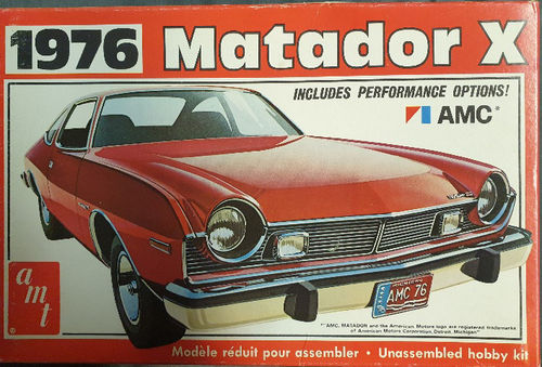1976 AMC Matador X alter Bausatz aus den 70gern alte Decals