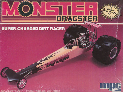 Super Charged Dirt Racer Monster Dragster alter Bausatz