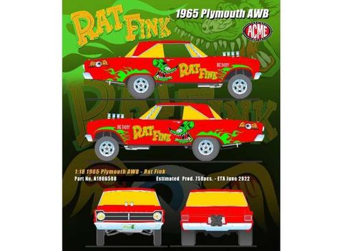 1965 Plymouth AWB ''Rat Fink'' Drag Car