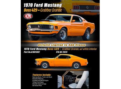 1970 Ford Mustang Boss 429 grabber/orange 1/18