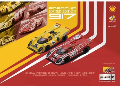 1/64 Porsche 917 Shell Combo #18 & #23 LeMans Winner 1970 24h